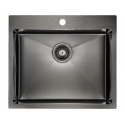 Мойка Paulmark Brim PM215951-GM, вороненая сталь