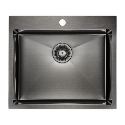 Мойка Paulmark Brim PM215951-GM, вороненая сталь Мойка Paulmark Brim PM215951-GM, вороненая сталь