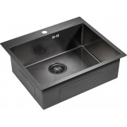 Мойка Paulmark Brim PM215951-GM, вороненая сталь