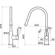 Смеситель Omoikiri Yatomi-BN-GR латунь/нержавеющая сталь/серый (4994251)