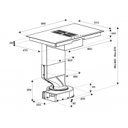 Варочная панель с встр. вытяжкой Bertazzoni P904ICHNE индукционная