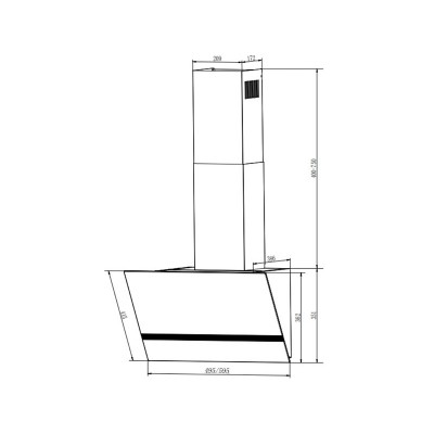 Вытяжка Elikor RISE 60 BK черный Вытяжка Elikor RISE 60 BK черный