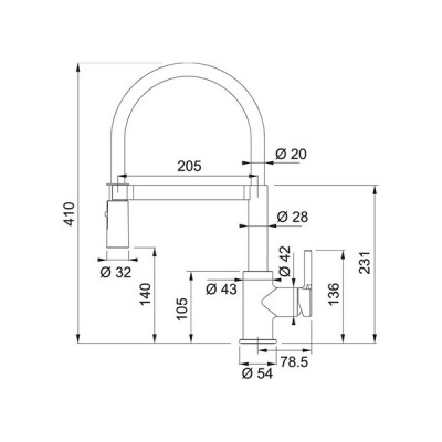 Смеситель Franke Lina Semi-pro, xром/белый (115.0626.088) Смеситель Franke Lina Semi-pro, xром/белый (115.0626.088)