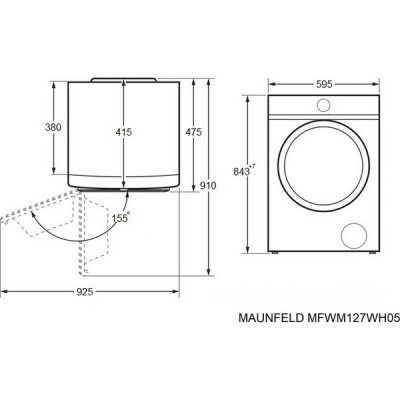 Стиральная машина MAUNFELD MFWM127WH05 Стиральная машина MAUNFELD MFWM127WH05