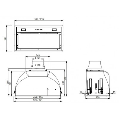 Вытяжка Falmec BUILT-IN 50 Вытяжка Falmec BUILT-IN 50
