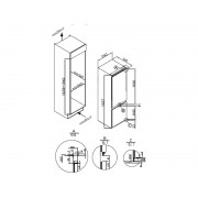 Холодильник MEFERI MBR193 LOW FROST LIGHT встраиваемый