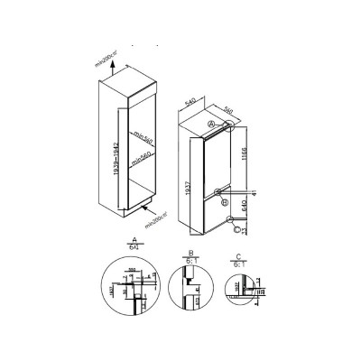 Холодильник MEFERI MBR193 LOW FROST LIGHT встраиваемый Холодильник MEFERI MBR193 LOW FROST LIGHT встраиваемый