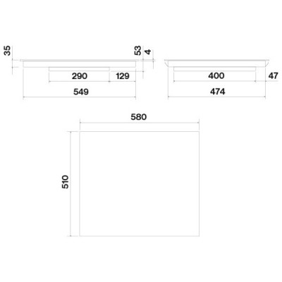Варочная панель Falmec PIANO INDUZIONE 58x51 индукционная Варочная панель Falmec PIANO INDUZIONE 58x51 индукционная