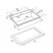 Мойка Paulmark Stepia 80+коландер Advance, белый/брашированная нерж. сталь