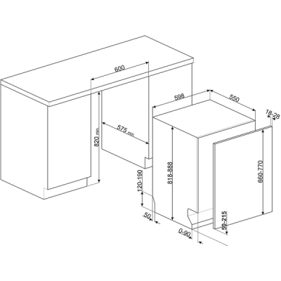 Посудомоечная машина SMEG STL7324AQL Посудомоечная машина SMEG STL7324AQL