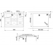 Варочная панель SMEG SR775AO газовая