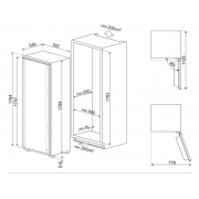 Холодильная камера SMEG S9L174D1D встраиваемая