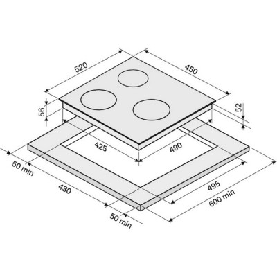 Варочная панель KRONA MAGIER 45 BL 3BTK индукционная Варочная панель KRONA MAGIER 45 BL 3BTK индукционная