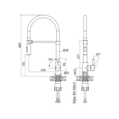 Смеситель Paulmark Halt Ha214021-401, антрацит Смеситель Paulmark Halt Ha214021-401, антрацит