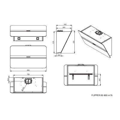Вытяжка Falmec FLIPPER WHITE 85 Вытяжка Falmec FLIPPER WHITE 85