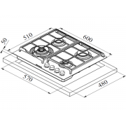 Варочная панель Kuppersbusch KG 6551.0 SR-E5 газовая