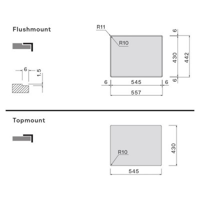 Мойка Falmec Como 31+18 Мойка Falmec Como 31+18