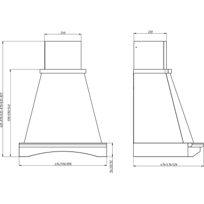 Вытяжка Elikor Ротонда 60П-650-П3Л бежевый/дуб неокр.съемное Вытяжка Elikor Ротонда 60П-650-П3Л бежевый/дуб неокр.съемное