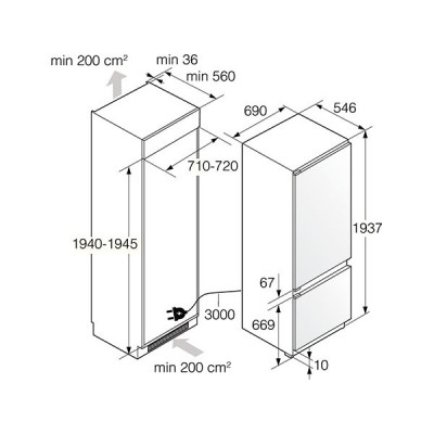 Холодильник ASKO RBC597SND1 встраиваемый Холодильник ASKO RBC597SND1 встраиваемый