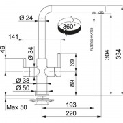 Смеситель Franke Neptune Clear Water с фильтрацией, миндаль (115.0370.698)