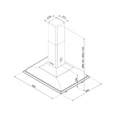 Вытяжка SMEG KCI19AOE Вытяжка SMEG KCI19AOE