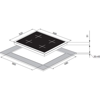 Варочная панель Kuppersberg FG 69 B газовая Варочная панель Kuppersberg FG 69 B газовая