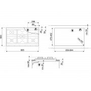 Варочная панель SMEG SRV896AOGH газовая