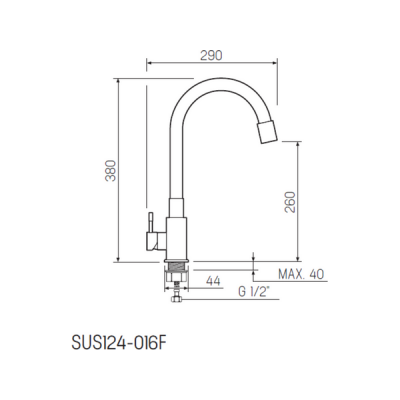 Смеситель Handmade SUS124W-016F, белый/нерж.сталь Смеситель Handmade SUS124W-016F, белый/нерж.сталь