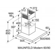 Вытяжка MAUNFELD Modern 60 чёрный