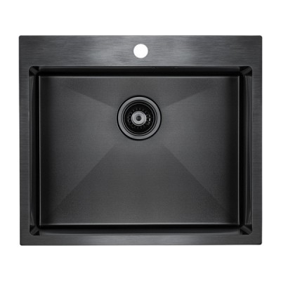 Мойка Paulmark Isar PM805951-GM, вороненая сталь Мойка Paulmark Isar PM805951-GM, вороненая сталь