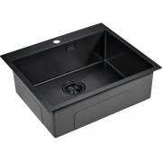 Мойка Paulmark Isar PM805951-GM, вороненая сталь