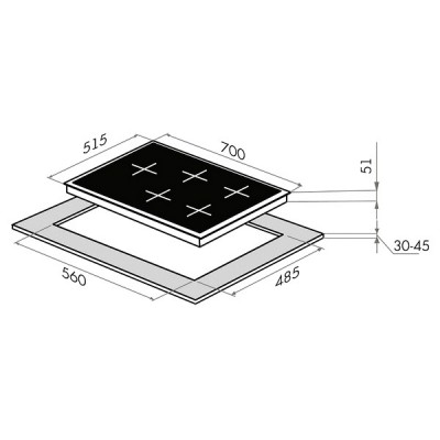 Варочная панель MAUNFELD EGHS.75.33CS/G газовая Варочная панель MAUNFELD EGHS.75.33CS/G газовая