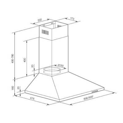 Вытяжка GRAUDE DHP 50.0 W Вытяжка GRAUDE DHP 50.0 W
