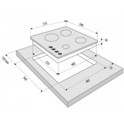 Варочная панель KRONA ARDENTE 60 WH газовая