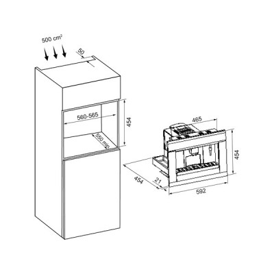 Кофемашина KRONA ONYX 45H coffee BL/BL встраиваемая Кофемашина KRONA ONYX 45H coffee BL/BL встраиваемая