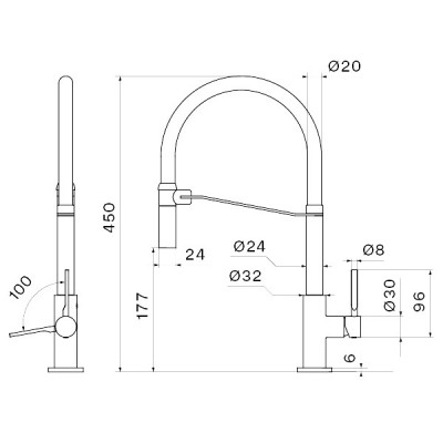 Смеситель Falmec TREVI PRO PVD BRUSHED COPPER BRONZE Смеситель Falmec TREVI PRO PVD BRUSHED COPPER BRONZE