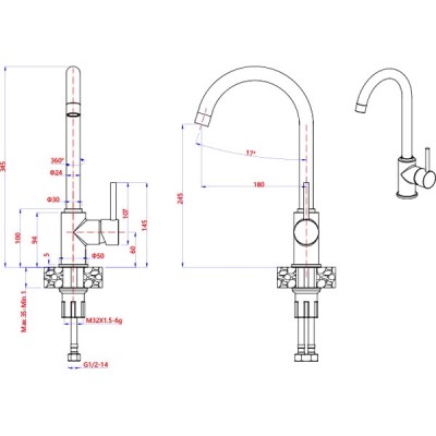 Смеситель GranFest 3650 песок 302 Смеситель GranFest 3650 песок 302