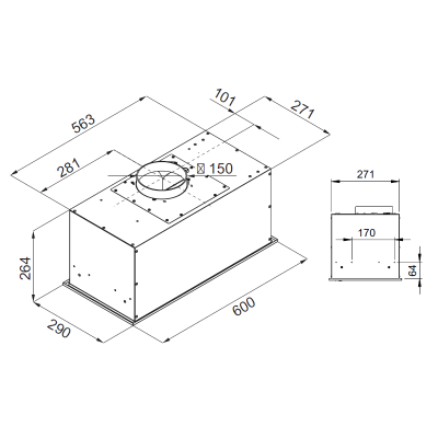 Вытяжка Kuppersberg IBOX 60 B Вытяжка Kuppersberg IBOX 60 B