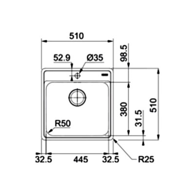 Мойка Franke BCX 610-51 TL стоп-вент. (101.0689.942) Мойка Franke BCX 610-51 TL стоп-вент. (101.0689.942)