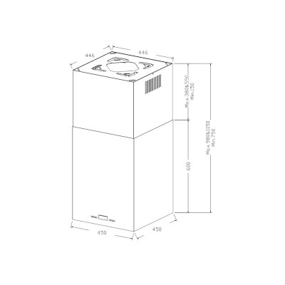 Вытяжка Korting KHA 45970 W Cube Вытяжка Korting KHA 45970 W Cube