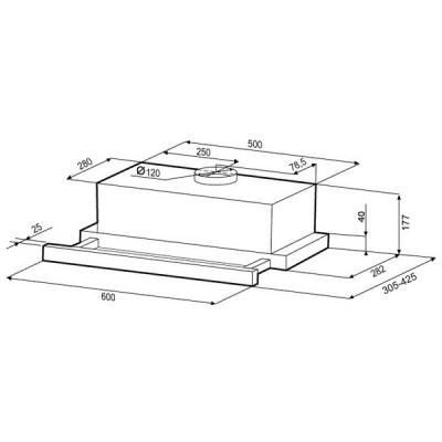 Вытяжка KRONA KAMILLA 600 GLASS white Вытяжка KRONA KAMILLA 600 GLASS white