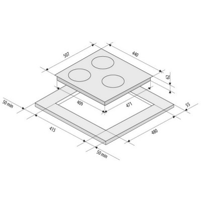 Варочная панель KRONA INIZIO 45 BL индукционная Варочная панель KRONA INIZIO 45 BL индукционная