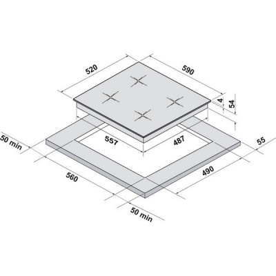 Варочная панель KRONA GENESIS max 60 BL индукционная Варочная панель KRONA GENESIS max 60 BL индукционная