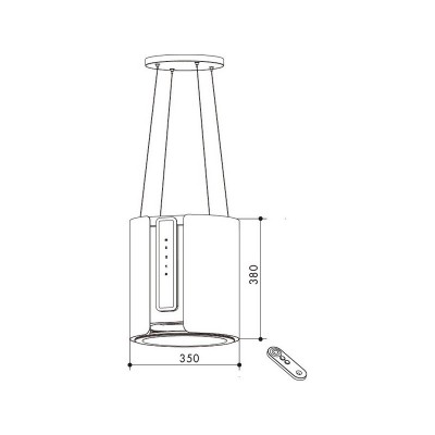 Вытяжка KRONA VANDA ISOLA 350 white S Вытяжка KRONA VANDA ISOLA 350 white S