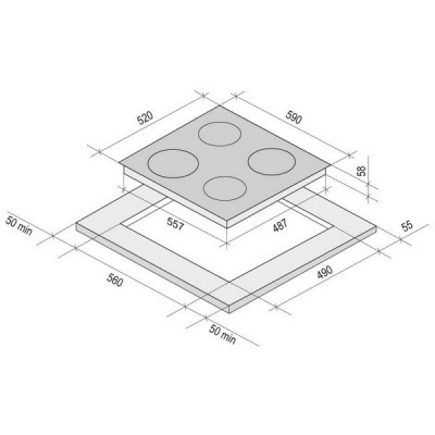 Варочная панель KRONA STORNO 60 BL индукционная Варочная панель KRONA STORNO 60 BL индукционная
