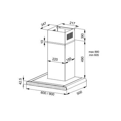 Вытяжка Korting KHC 6958 XGN Вытяжка Korting KHC 6958 XGN