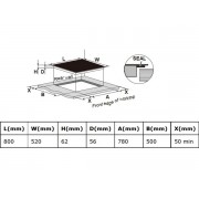 Варочная панель MEFERI XSMART35IX ULTRA индукционная с вытяжкой