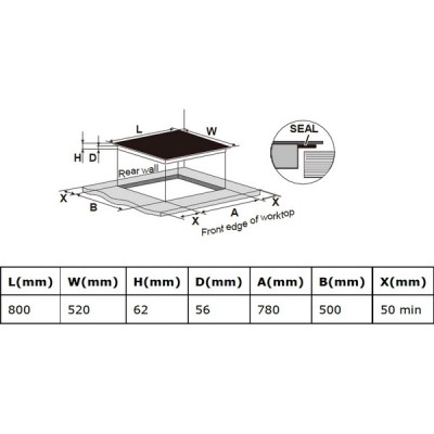 Варочная панель MEFERI XSMART35IX ULTRA индукционная с вытяжкой Варочная панель MEFERI XSMART35IX ULTRA индукционная с вытяжкой