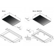 Варочная панель Falmec PIANO INDUZIONE BLACK MATT 58x51 индукционная