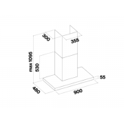 Вытяжка Falmec LUMINA NRS ISOLA GLASS STEEL 90